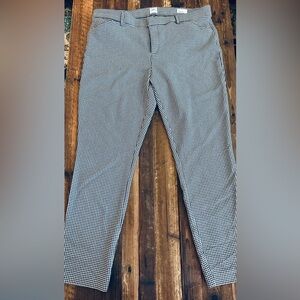Gap signature skinny ankle pants size 14 black and white houndstooth